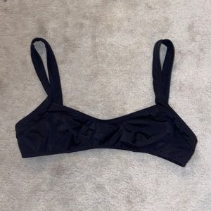 Solid & Striped black bikini top